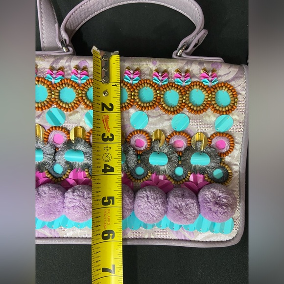 IPA-NIMA Nandina Embellished Crossbody Purse in Lavender Anthropologie boho - Picture 12 of 14